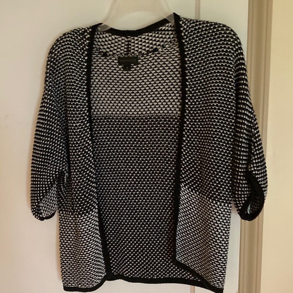 Black and White 3/4 length Shrug